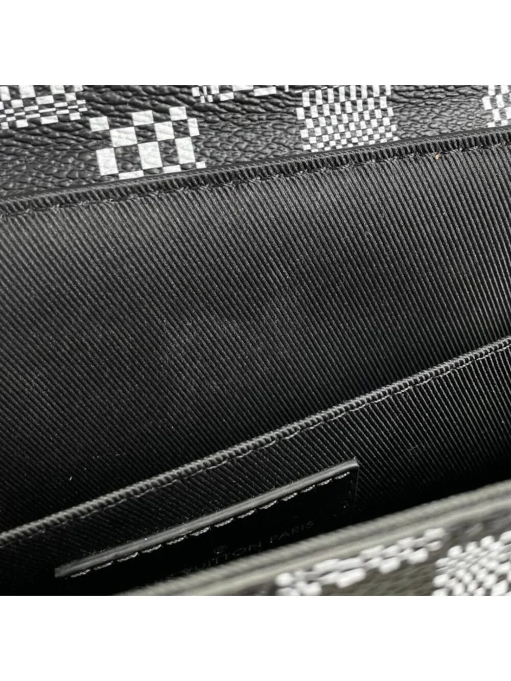 Louis Vuitton Shoulder Bag Flap Soft Trunk Damier Distorted Black White